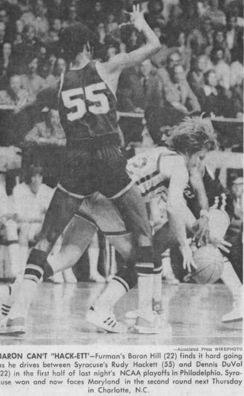 Syracuse Furman 1973 NCAA
