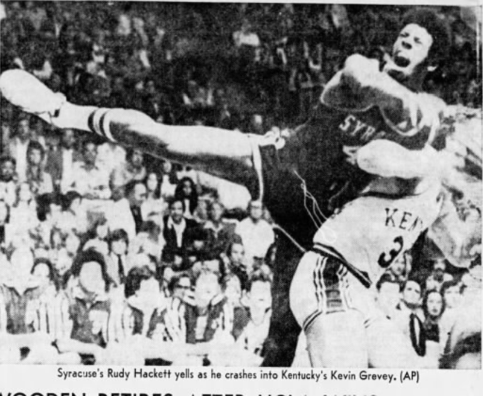 Rudy Hackett rebound against Kentucky in Final Four